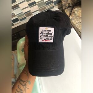 Black Cap with Humorous Patch